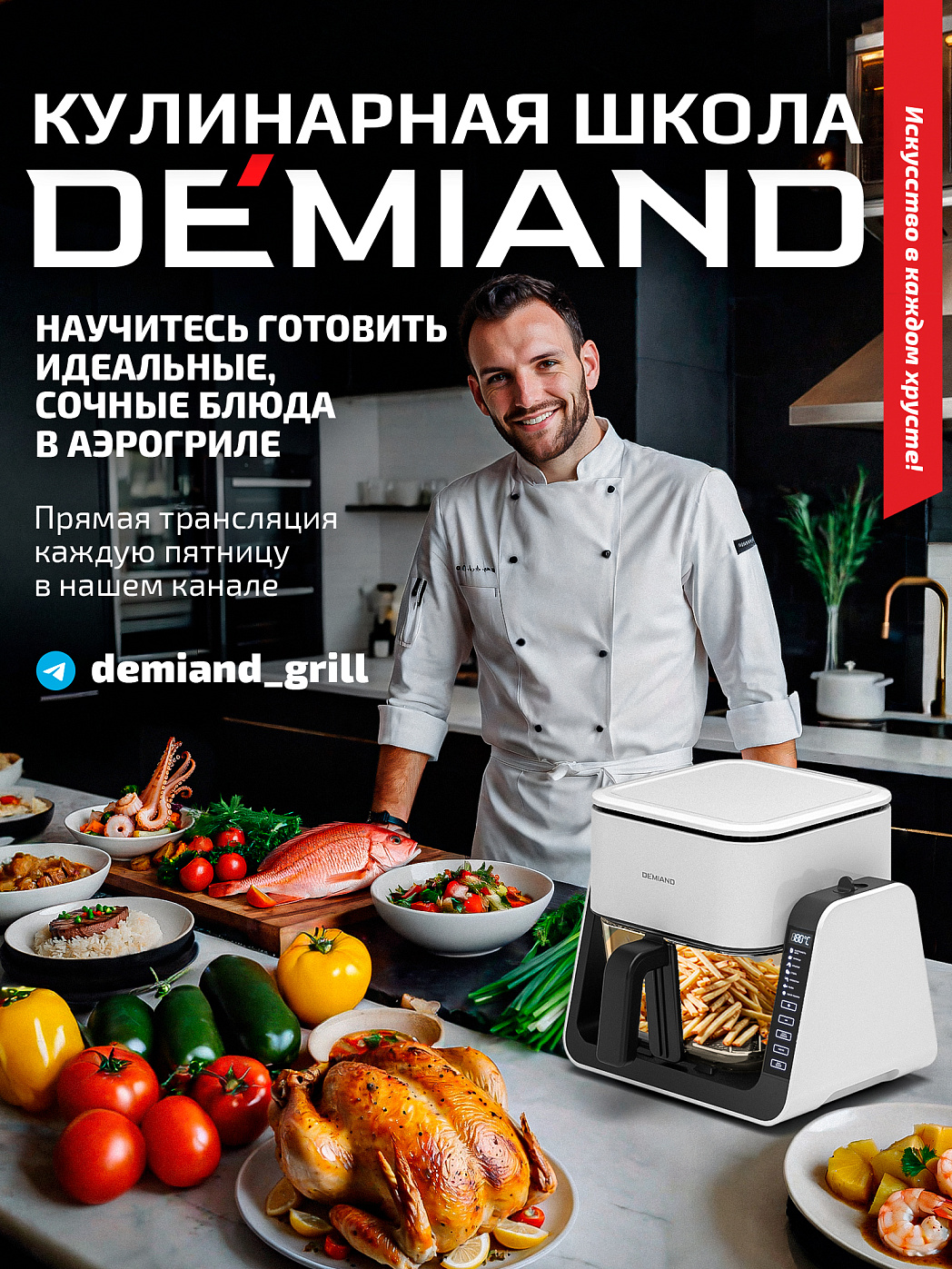 картинка Комбинированный Аэрогриль Трансформер DEMIAND COMBO DK-2600/Белый